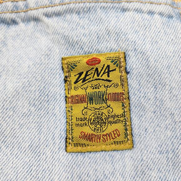 Vintage Zena Jeans Women 8 Blue High Rise Tapered Baggy Light Wash Grunge Skater - Picture 6 of 13